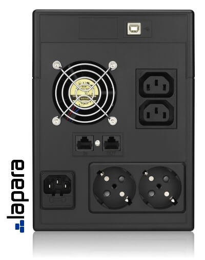Parte trasera de Sai interactivo 1500 Va Lapara LA-VST-1500LCD